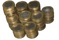 Stacks of coins